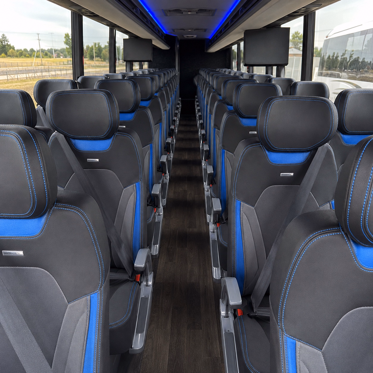 frisco charter bus services interior